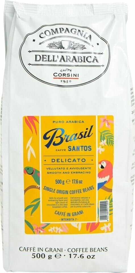 Кофе в зернах Compagnia Dell Arabica Brasil Santos 500г х2шт