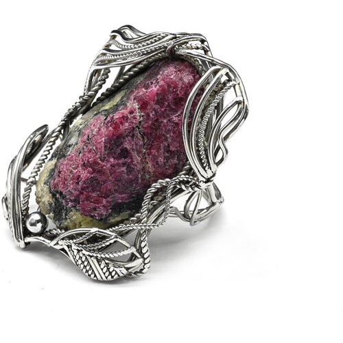 фото Кольцо радуга камня, размер 18.5, красный