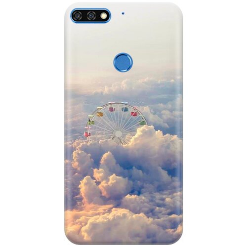 фото Re:pa накладка transparent для huawei y6 prime (2018) / honor 7c / honor 7a pro с принтом "колесо обозрения в облаках"