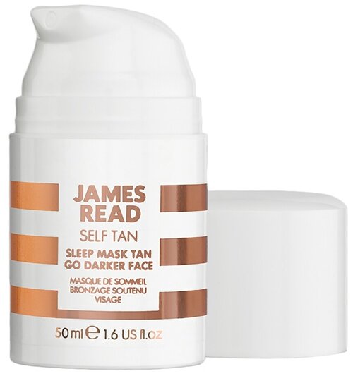 Ночная маска для лица уход и загар темная Sleep mask tan go darker face James Read 50 мл