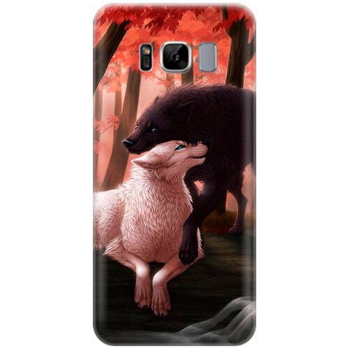фото Re:pa накладка transparent для samsung galaxy s8 с принтом "влюбленные волки"