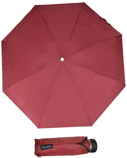 Мини-зонт Diniya, механика, 5 сложений, купол 97 см, 8 спиц, чехол в комплекте, бордовый