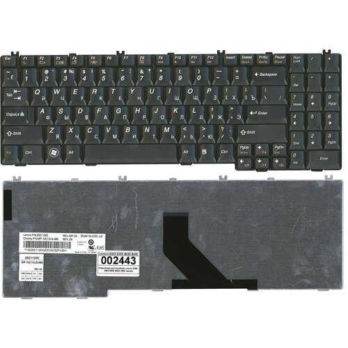 Клавиатура для ноутбука Lenovo G550 G555 B550 B560 V560 черная клавиатура keyboard для ноутбука lenovo ideapad b550 b550 4a b550 4l без рамки черная