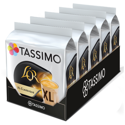 Кофе в капсулах Tassimo L'OR Xl Classique, 80 порций, 16 шт., , 5 уп.
