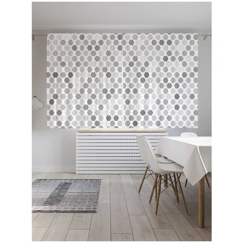 фото Классические шторы ambesonne "фигурные изменения", серия oxford delux, 2 полотна 145x180 см joyarty