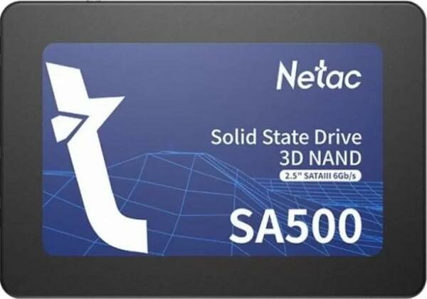 Netac SSD SA500 480GB 2.5 SATAIII 3D NAND, R/W up to 520/450MB/s, TBW 240TB, 3y wty