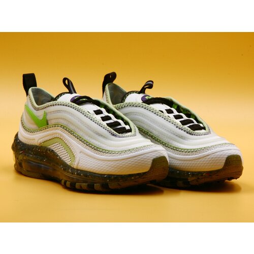 Кроссовки NIKE Air Max Air Max Terrascape 97, демисезон/лето, повседневные, натуральная кожа, полнота D, светоотражающие элементы, воздухопроницаемые, анатомическая стелька, нескользящая подошва, размер 8,5us, зеленый, белый