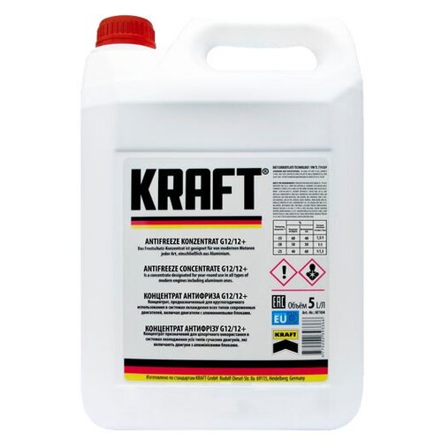 Концентрат антифриза Kraft G12/G12+ 5L KF104