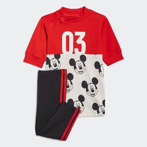 Костюм  adidas  Disney Mickey Mouse Summer Set , размер 80 , красный, белый