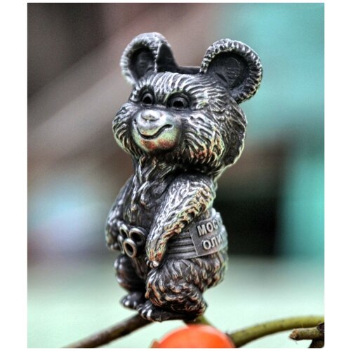 фото Олимпийский медведь - олимпиада москва 1980 - 80 - медвежонок - олимпийский мишка - мишутка - бусина на темляк - темлячная - брелок - фигурка craft fair russia