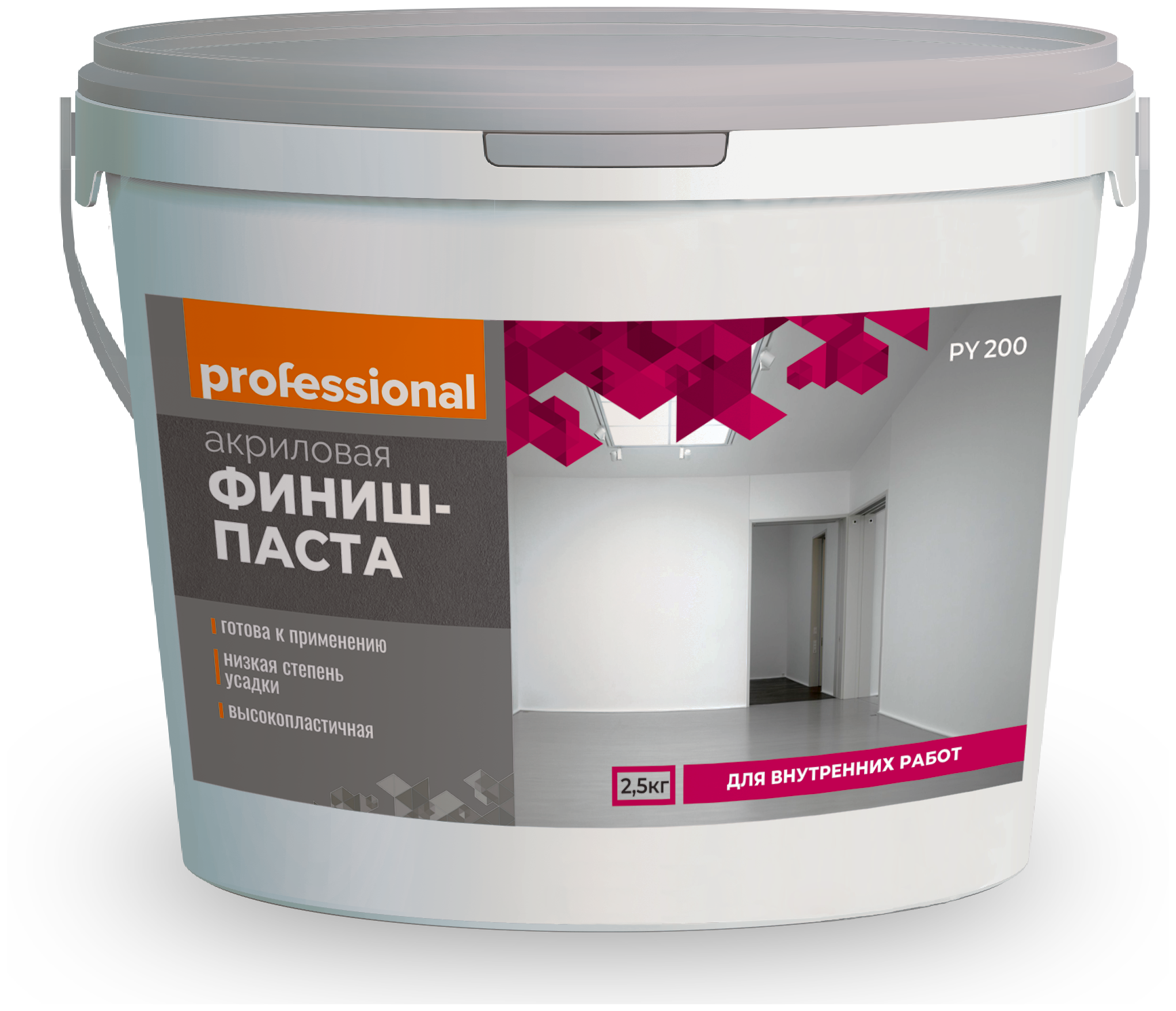 Финиш-паста акриловая PY200 (2,5кг) ТМ "Professional"