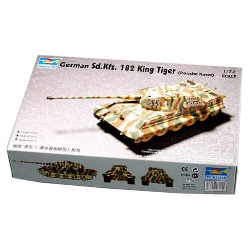 Сборная модель Trumpeter German Sd.Kfz. 182 King Tiger (Porsche turret) (07202) 1:72