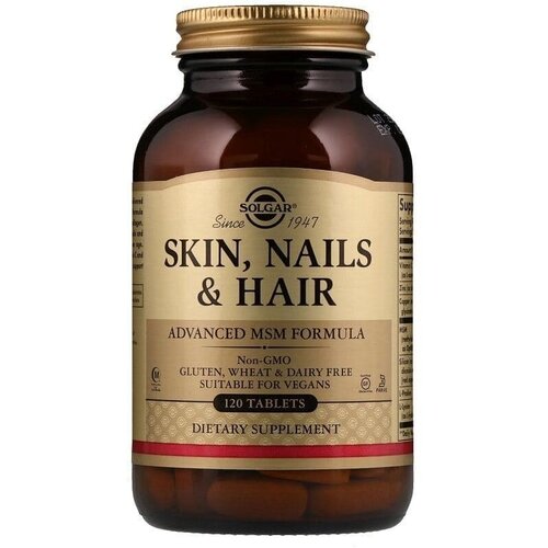 Solgar Skin, Nails & Hair, Advanced MSM Formula 120 tabs биологически активная добавка solgar skin nails and hair 120 шт