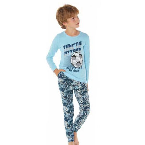 Пижама BAYKAR, размер 128-134, голубой пижама футболка и шорты pelican nfath3272u для мальчиков цвет голубой размер 3