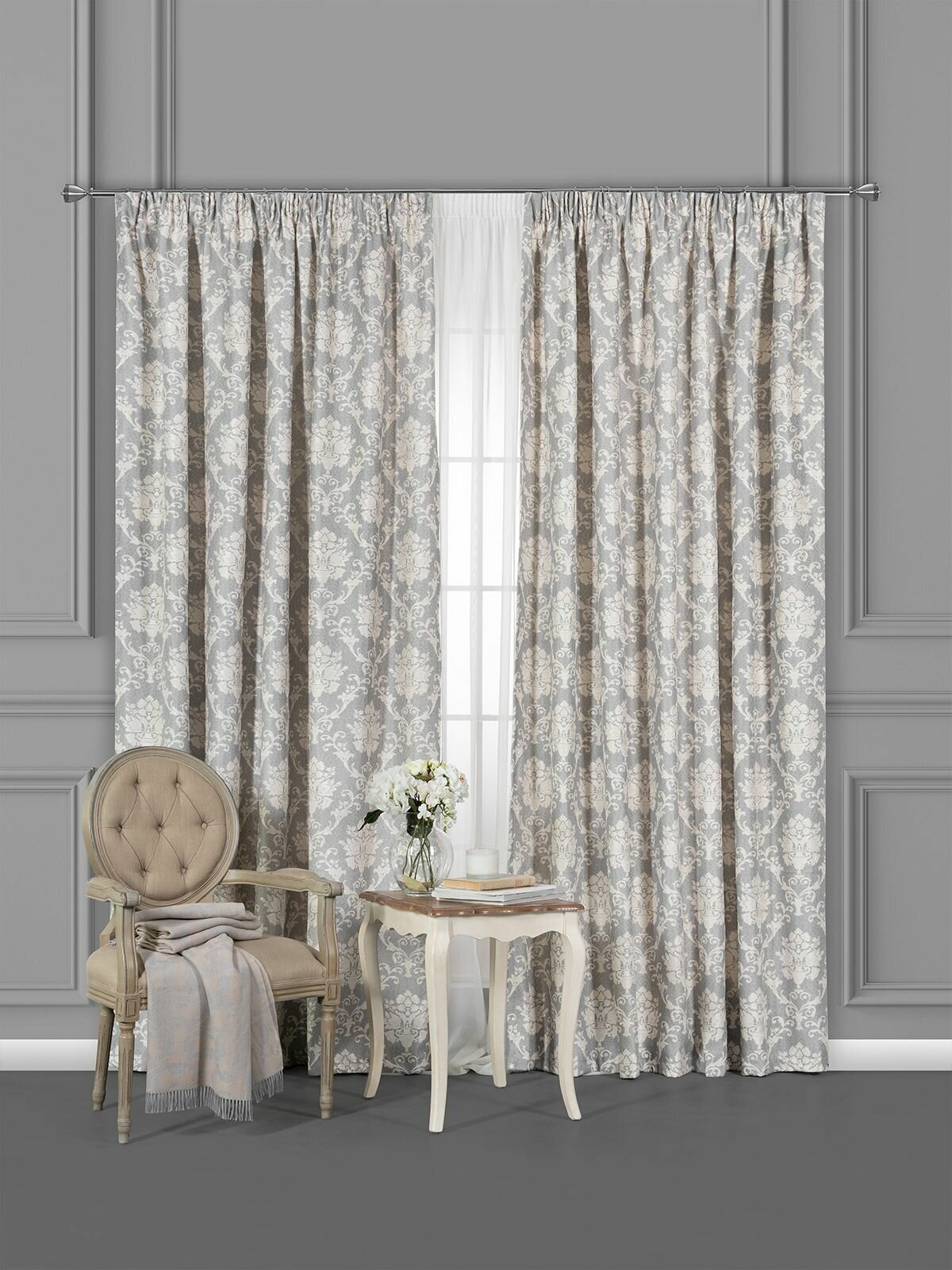 фото Версаль зел Штора 200х270-2, 2пр, плстр