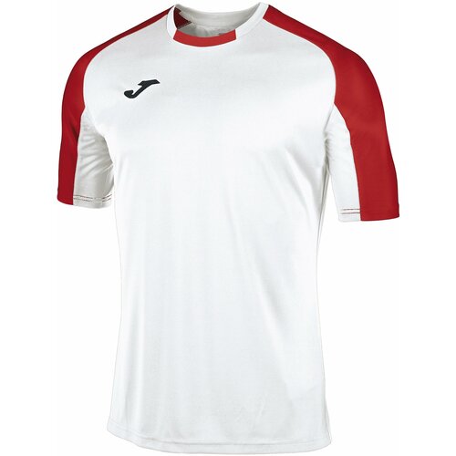 Футбольная футболка joma, силуэт полуприлегающий, влагоотводящий материал, быстросохнущая, размер L, белый, красный