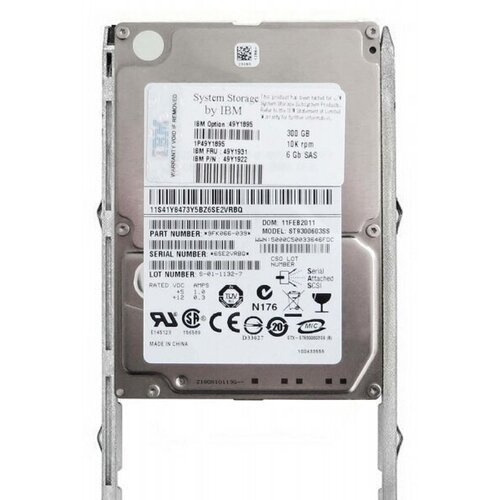 Жесткий диск IBM 49Y1931 300Gb 10000 SAS 25 HDD 5573000₽
