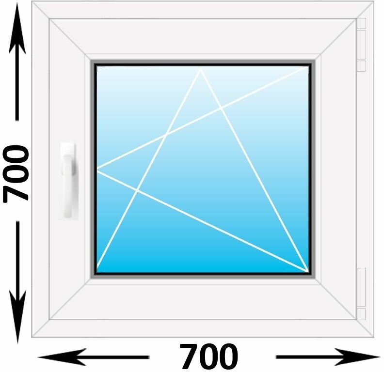 Пластиковое окно Veka WHS одностворчатое 700x700 (ширина Х высота) (700Х700)