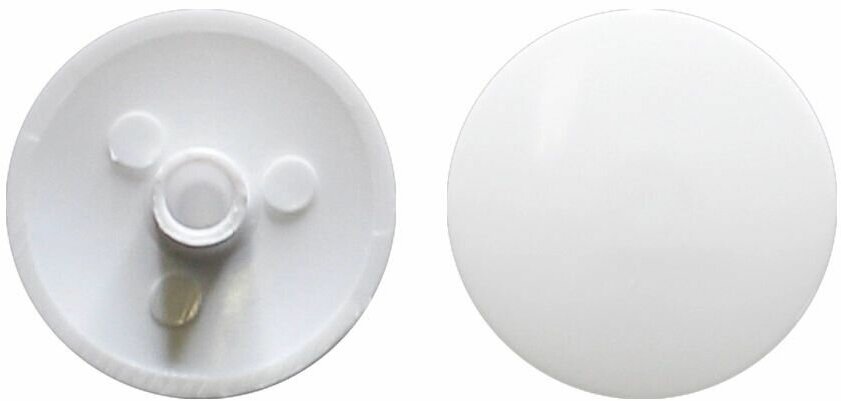 фото Заглушка пластиковая под эксцентрик D-18 Цвет- Белый 50 шт