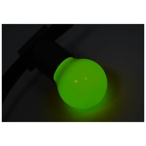 фото Светодиодная лампа-шар для украшения диаметром 45 мм с цоколем е27, 5 led, цвет свечения: зеленый neon-night