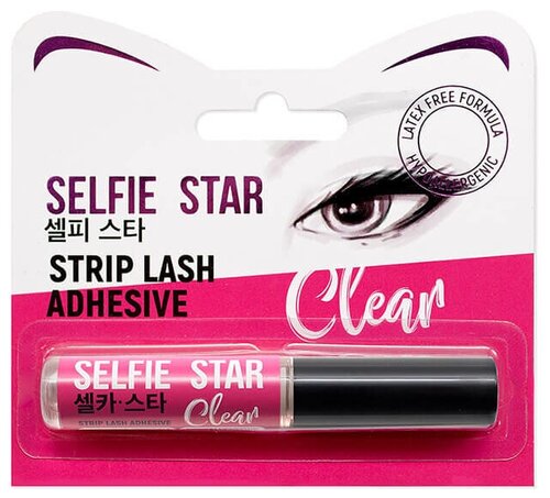 Selfie Star Strip Lash Adhesive Clear, бесцветный