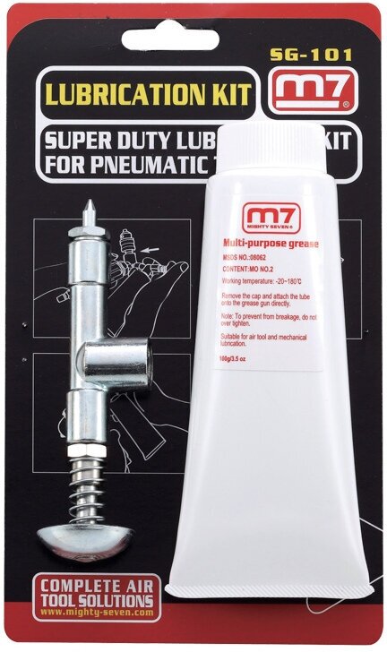 Мини шприц с тюбиком для пневмоинструмента, комплект MIGHTY SEVEN SG-101