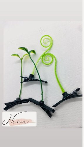 Изображение товара Зажимы VERBA, для волос, для девочек, с декором, длина 8 см, 4 шт.