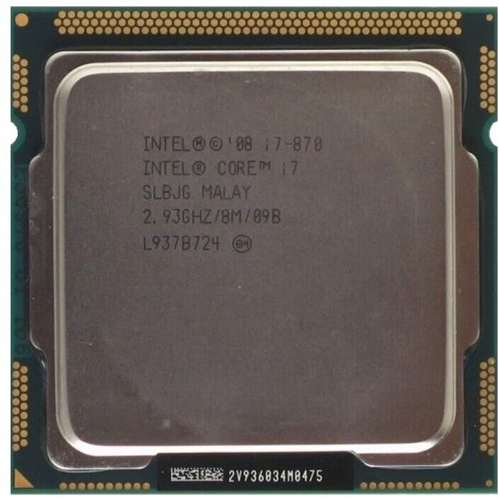 Процессор Intel Core i7-870 Lynnfield LGA1156,  4 x 2933 МГц, BOX