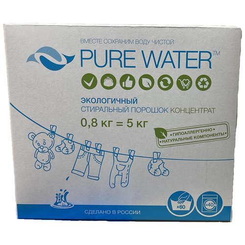 Стиральный порошок Pure Water 800 г PW186432