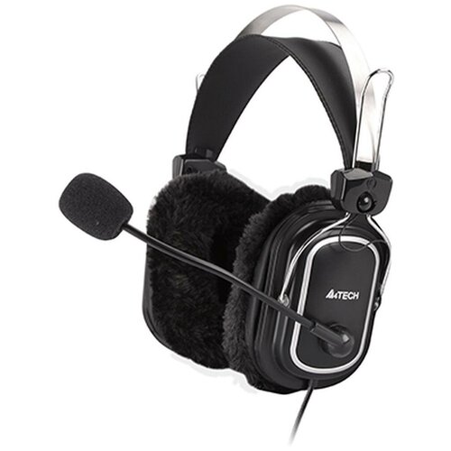 Проводные наушники A4Tech HS-60, черный проводные наушники plantronics rig 500 pro hs серый