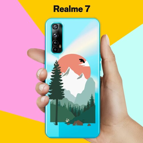 Силиконовый чехол на realme 7 Горы / для Реалми 7 силиконовый чехол на realme 7 реалми 7 горы арт 1 прозрачный