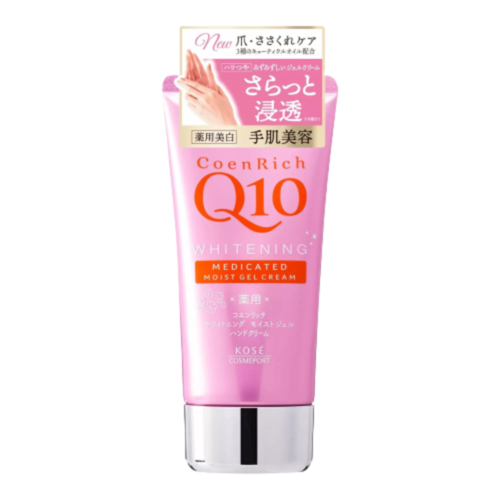 KOSE Coen Rich Q10 Moist Gel Крем для рук легкий гелевый с коэнзимом Q10, с увлажняющим, осветляющим и омолаживающим действием, с легким цветочным ароматом, 80г