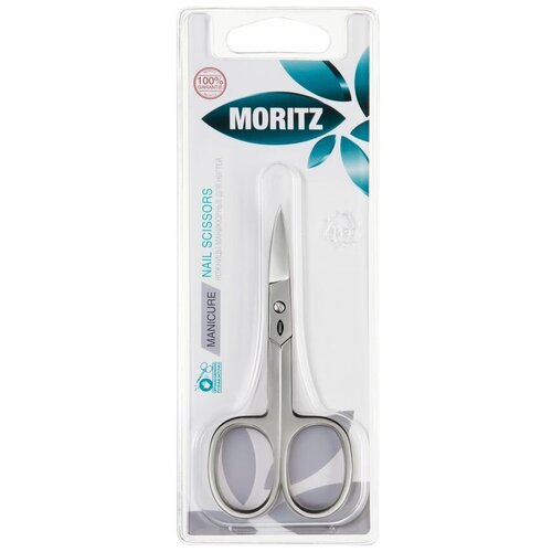 Ножницы для ногтей `MORITZ` с изогнутыми лезвиями аксессуары для маникюра moritz ножницы для кутикулы wave с удлиненными лезвиями