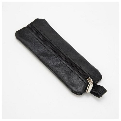 Ключница на молнии длина 15 см кольцо цвет чёрный 909₽