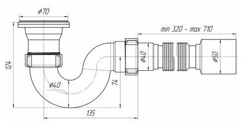 Сифон Ани для душевого поддона 1 1/2"*40 с г/т 40х50 E115 (Артикул: 4100005144) - фотография № 4