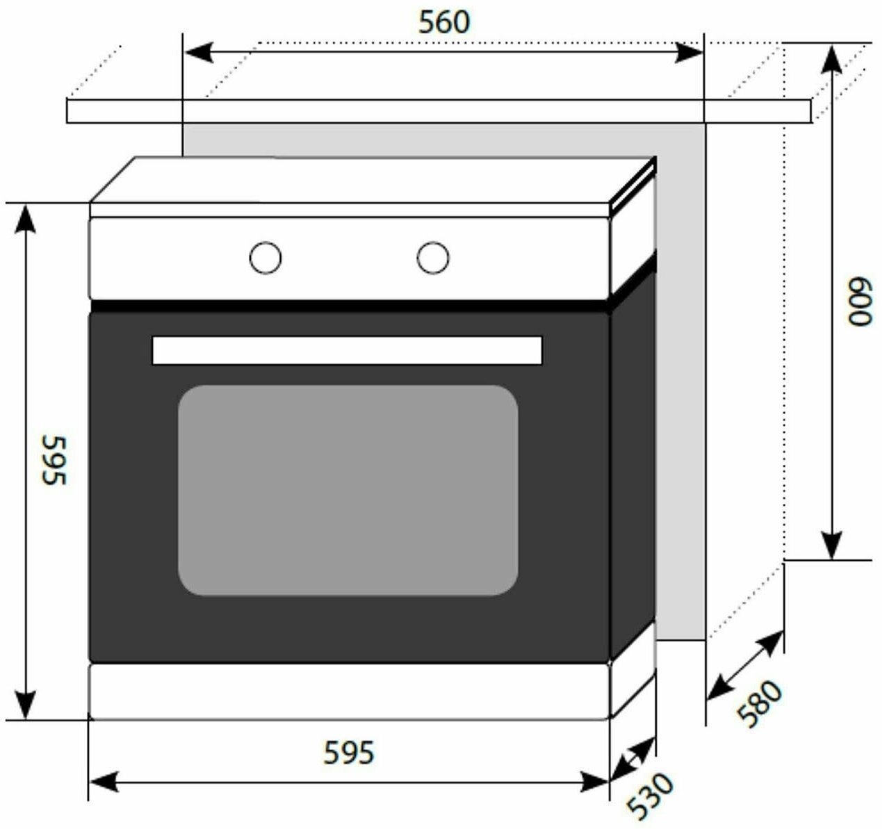 Духовый шкаф, 4-функции LEX EDM 040 Black, CHAO000311 - фотография № 10