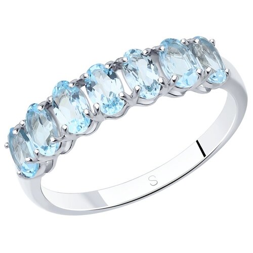 фото Sokolov кольцо из серебра с топазами 92010892, размер 18.5