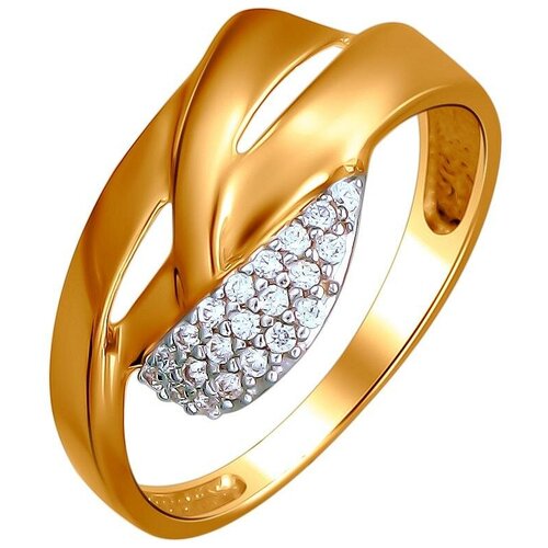 фото Эстет кольцо с 21 фианитом из красного золота 01к1112586р, размер 16.5