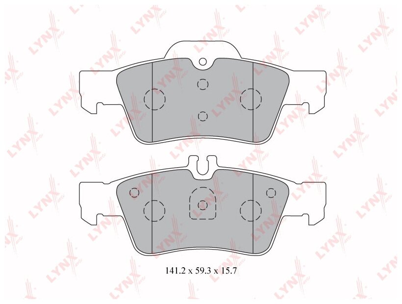 Колодки тормозные дисковые зад LYNXauto BD-5325