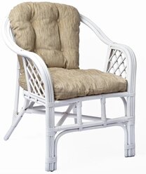 Кресло из натурального ротанга Маркос, цвет белый