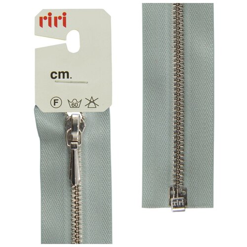 фото Молния металл, ni, слайдер tropf, 3 мм, разъёмная 1 замок, 65 см, цвет 2118, светло-серый riri