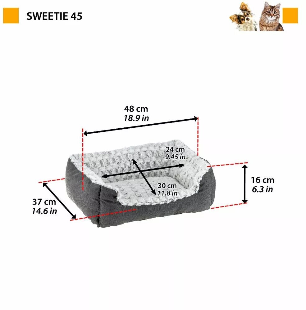 Лежак SWEETIE 45 для собак и кошек - фотография № 6