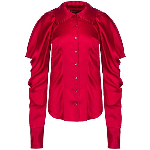 Блуза  Gaetano Navarra, прилегающий силуэт, размер 40, красный