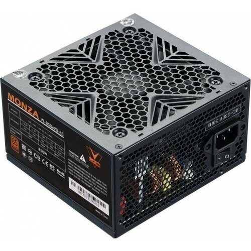 Блок питания Formula ATX 850W MONZA VL-850APB-85 80+ bronze (24+4+4pin) APFC 120mm fan 7xSATA RTL блок питания aerocool atx 700w kcas 700w plus 80 bronze 24 4 4pin apfc 120mm fan 7xsata rtl