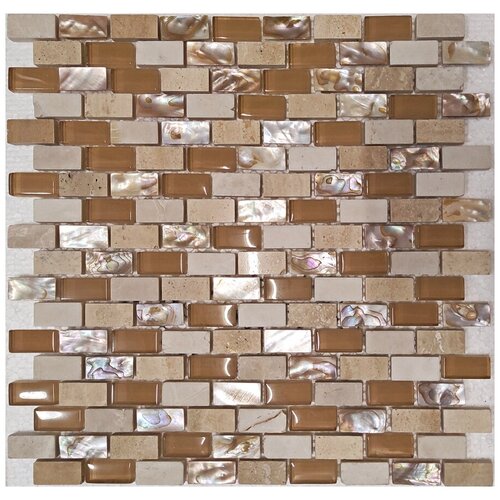 Мозаика Colori Viva Tenerife Бежевая Из Камня Brick 1.5x3 30x30 CV11015