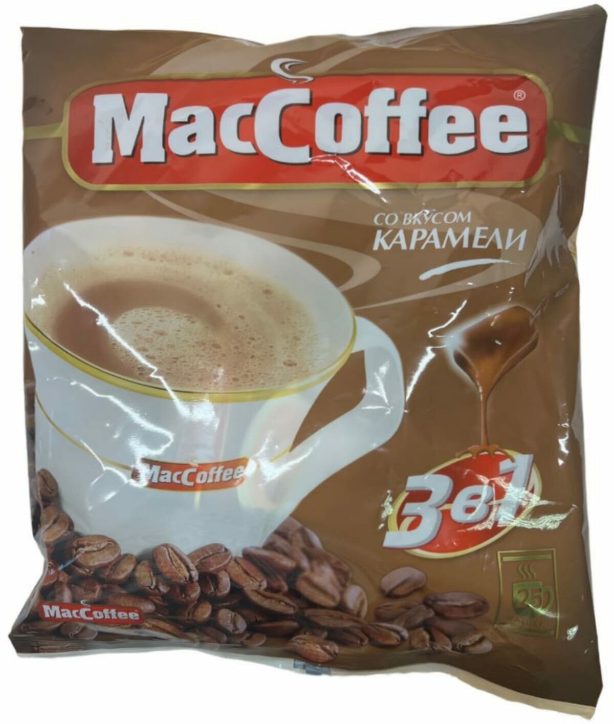 Растворимый кофе MacCoffee 3 в 1, в пакетиках, 25 уп., 450 г