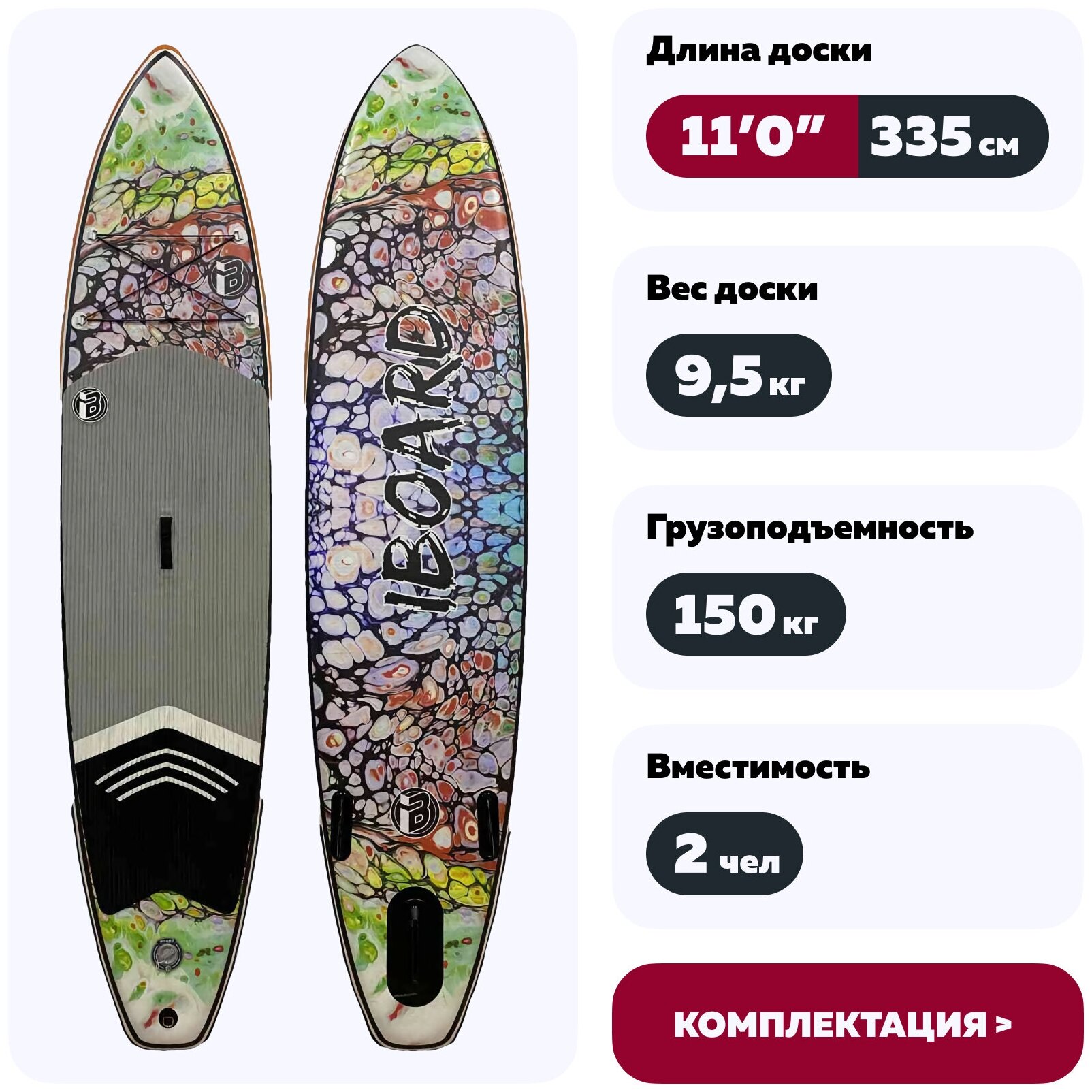 Сапборд SUP Iboard 11.0 Stones