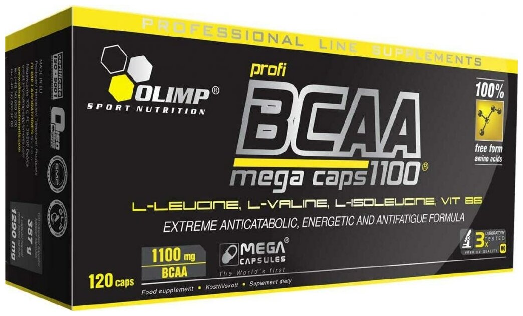 BCAA в капсулах, таблетках OLIMP BCAA Mega Caps 120 капс.