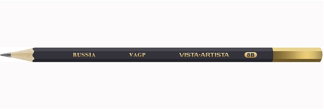 VISTA-ARTISTA VAGP Чернографитный карандаш заточенный 8М (8B) 8B .