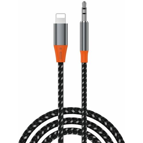 Аудиокабель WiWU YP06 Lightning to 3.5mm Audio Cable - Серый аудиокабель wiwu yp01 aux 3 5mm audio cable black